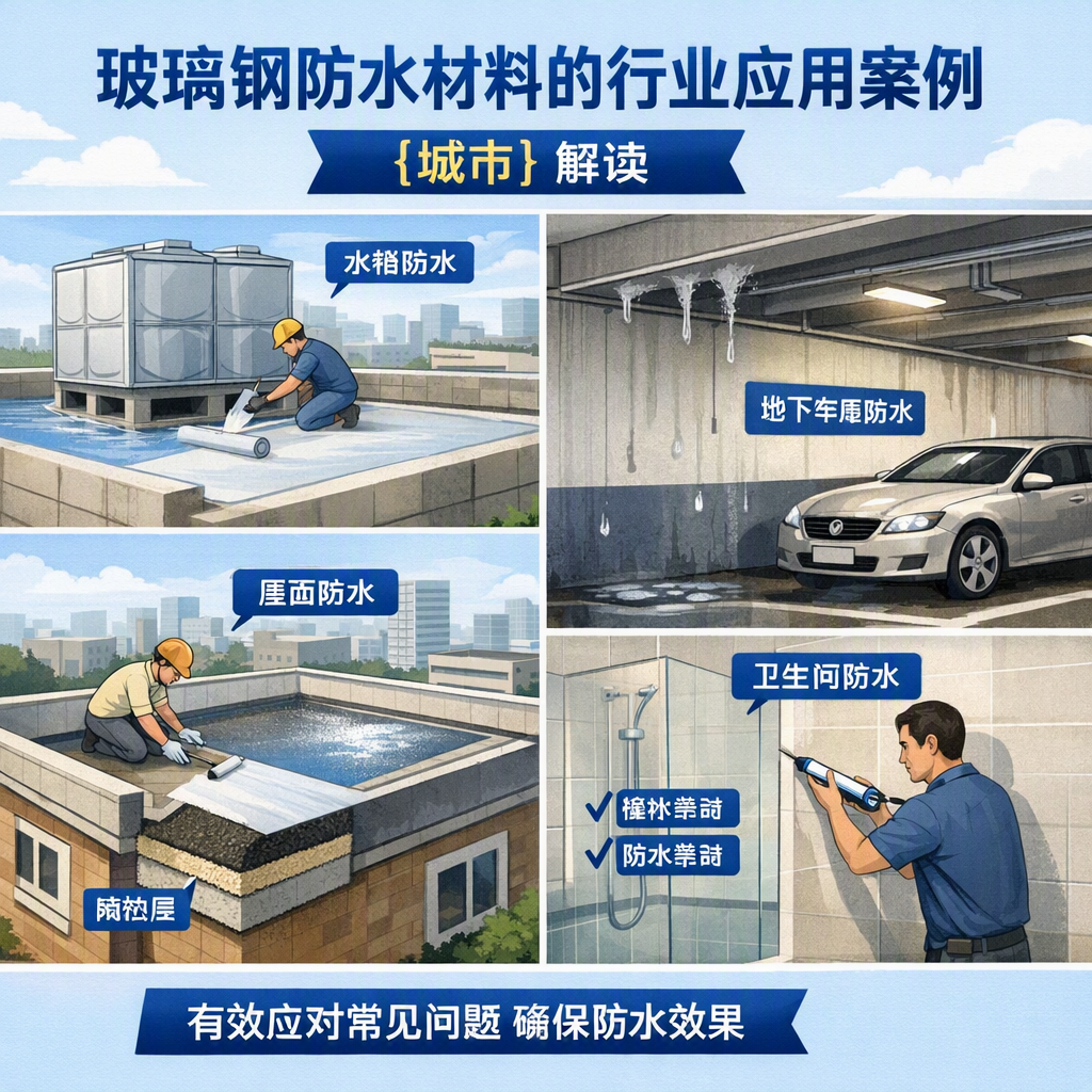 玻璃钢防水材料的行业应用案例,淄博解读